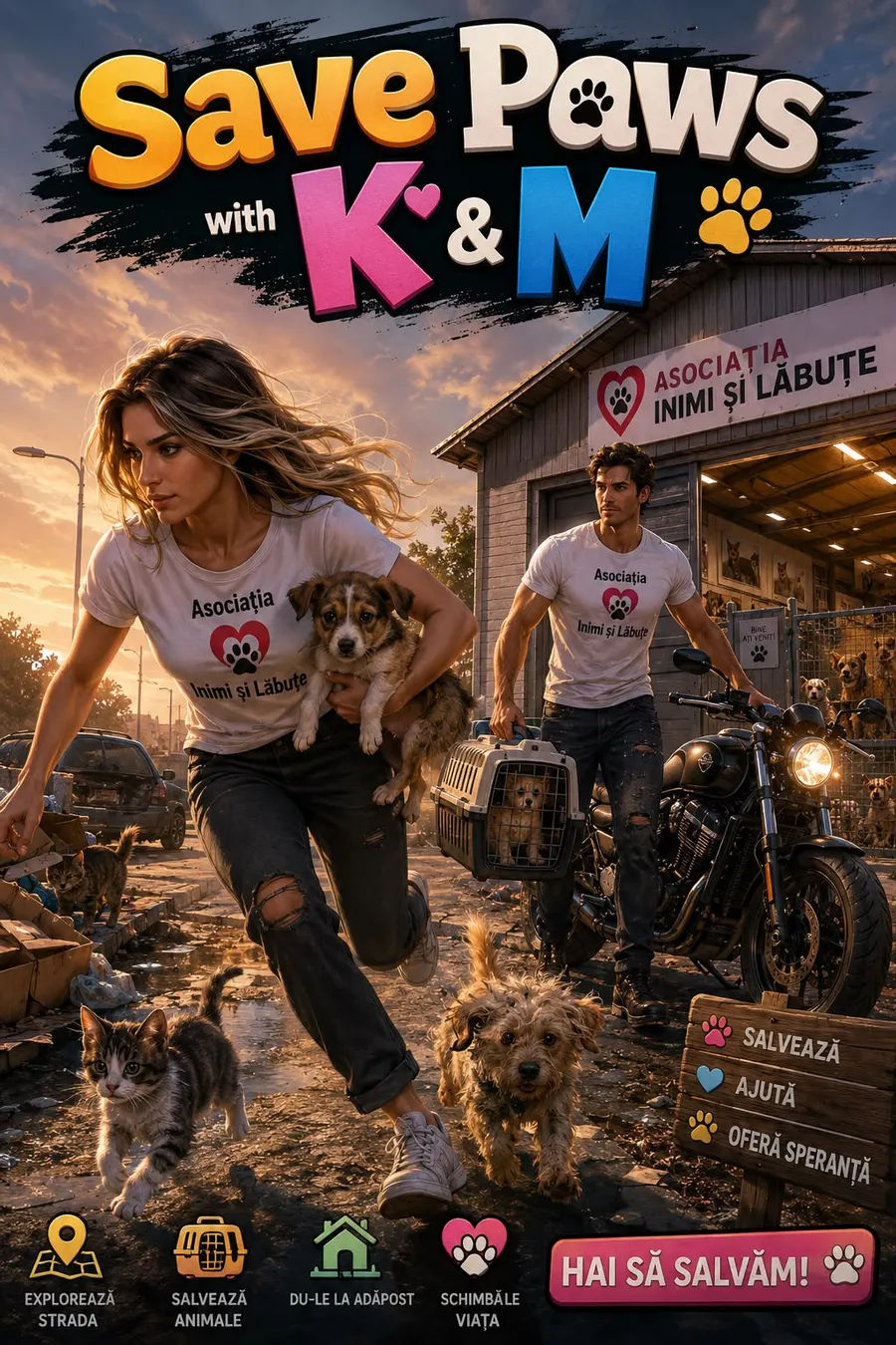 Afișul jocului Save Paws with K & M